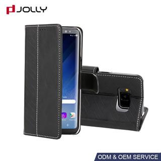 Leather Samsung Galaxy S8 Case, Waterproof Cell Phone Wallet Case